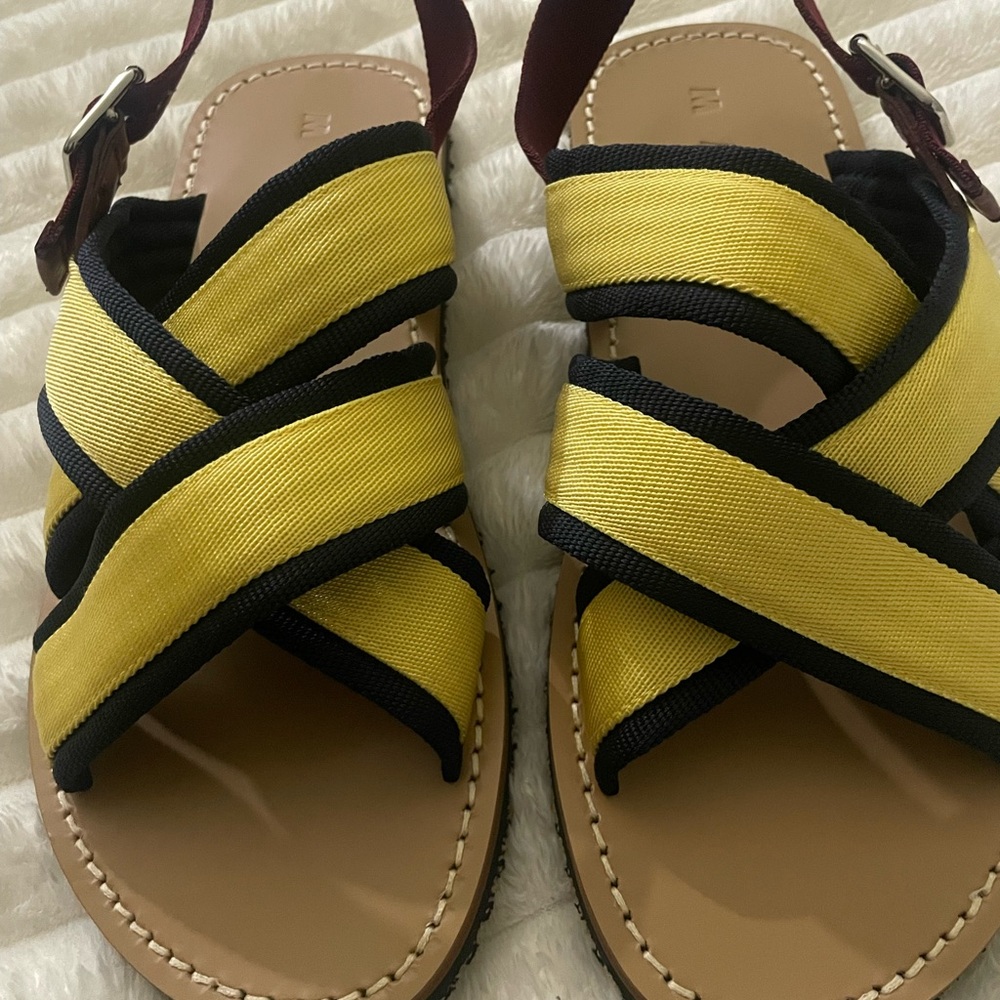 Marni Yellow and Black Men's Sandals